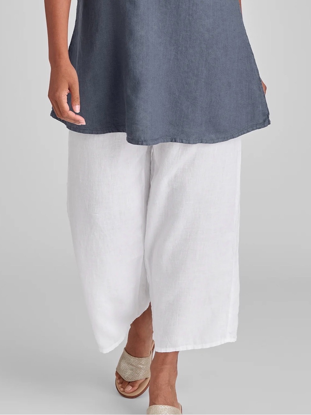 FLAX Renewed Flood - Linen Drawstring Pants 2G